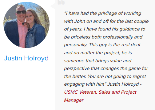 Justin Holroyd Testimonial